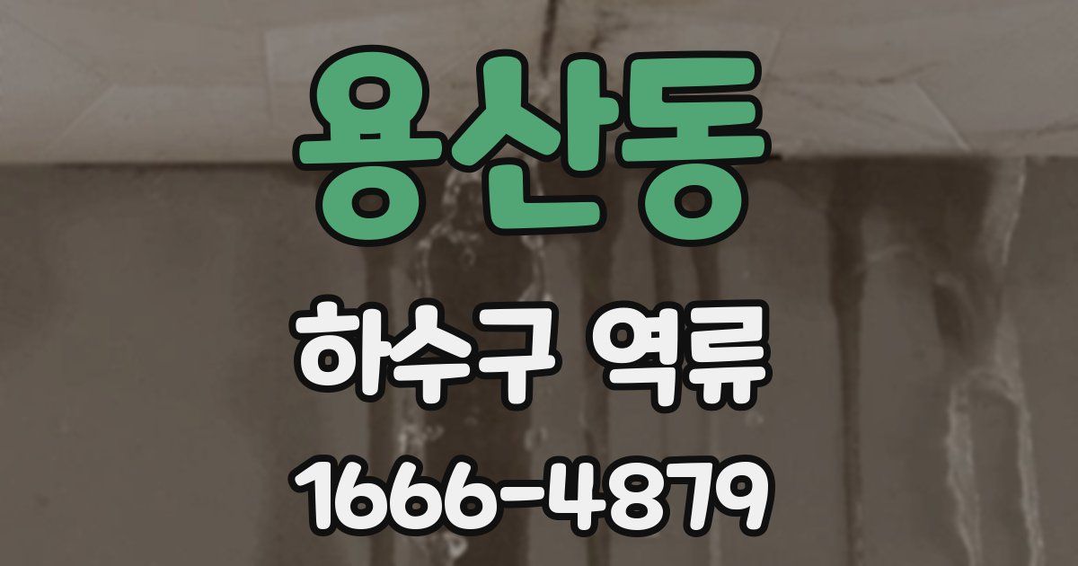 용산동 하수구 역류