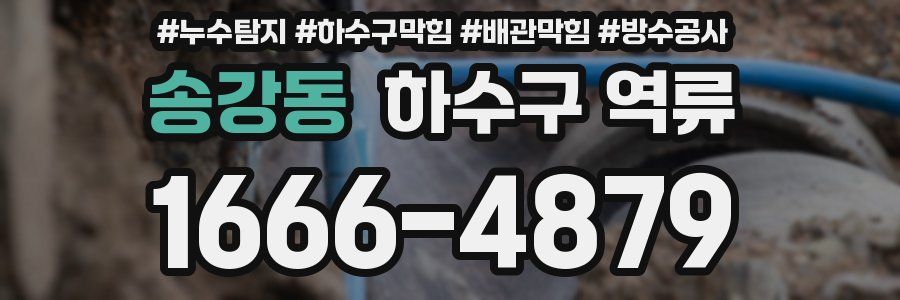 송강동 하수구 역류