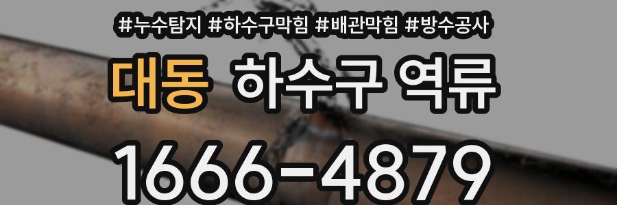 대동 하수구 역류