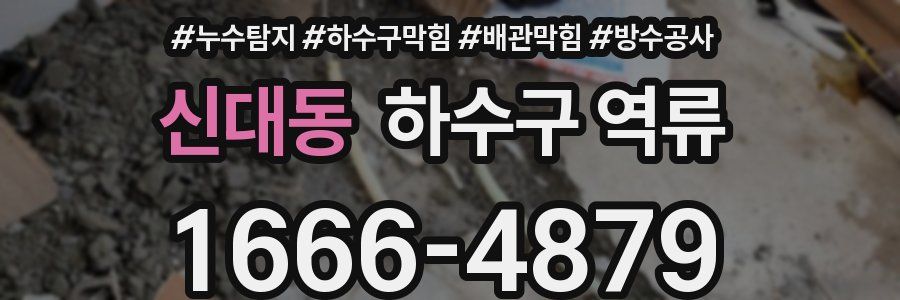 신대동 하수구 역류