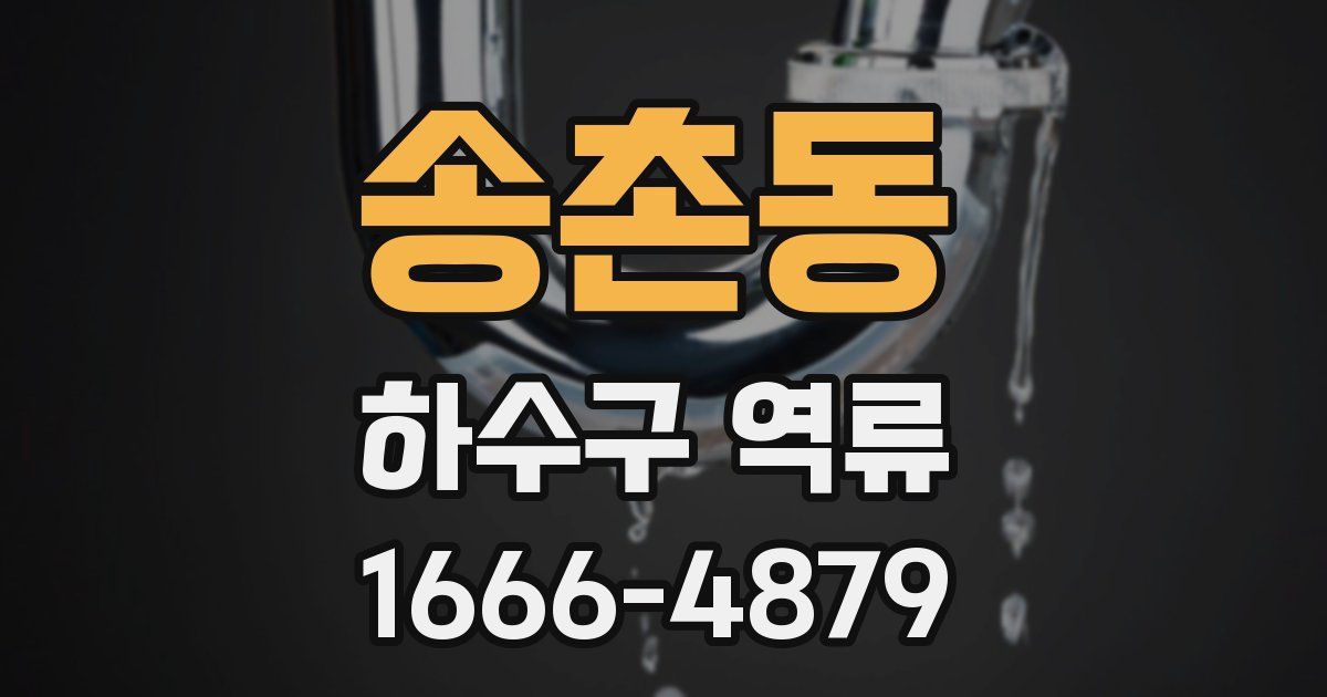 송촌동 하수구 역류