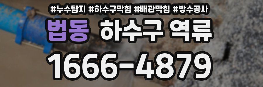 법동 하수구 역류