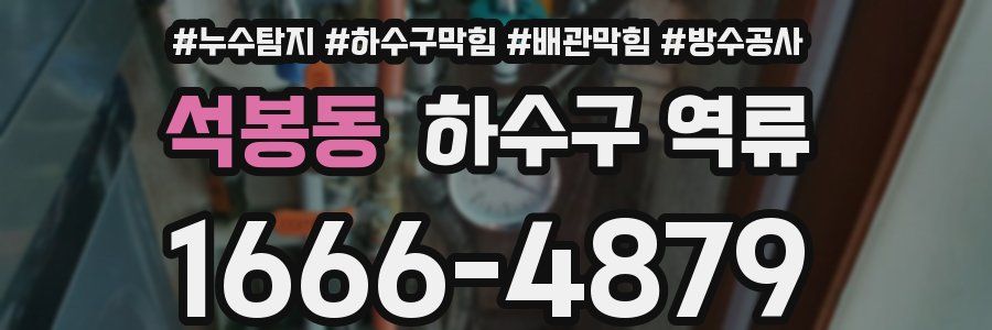 석봉동 하수구 역류