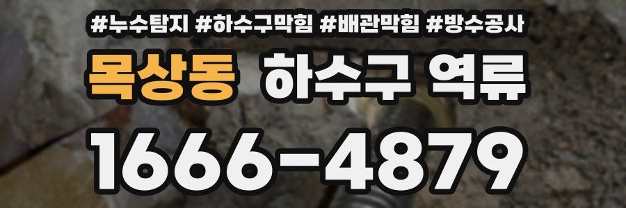 목상동 하수구 역류