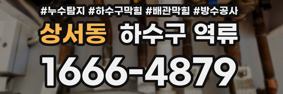 상서동 하수구 역류