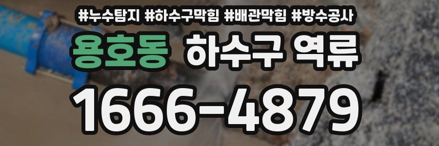용호동 하수구 역류