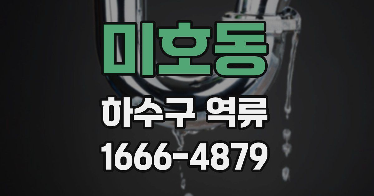 미호동 하수구 역류