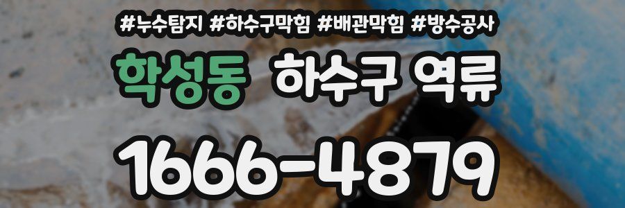 학성동 하수구 역류