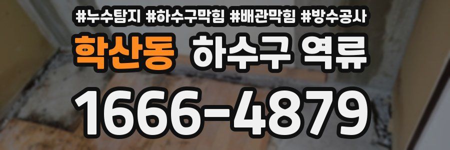 학산동 하수구 역류