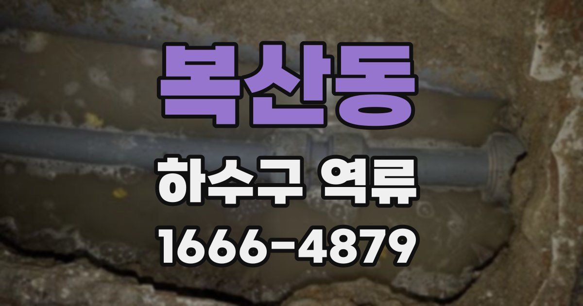 복산동 하수구 역류