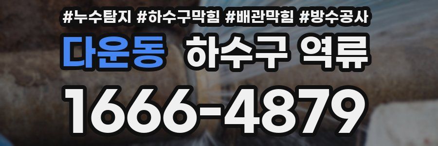 다운동 하수구 역류