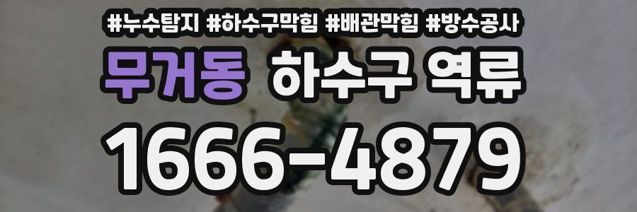 무거동 하수구 역류