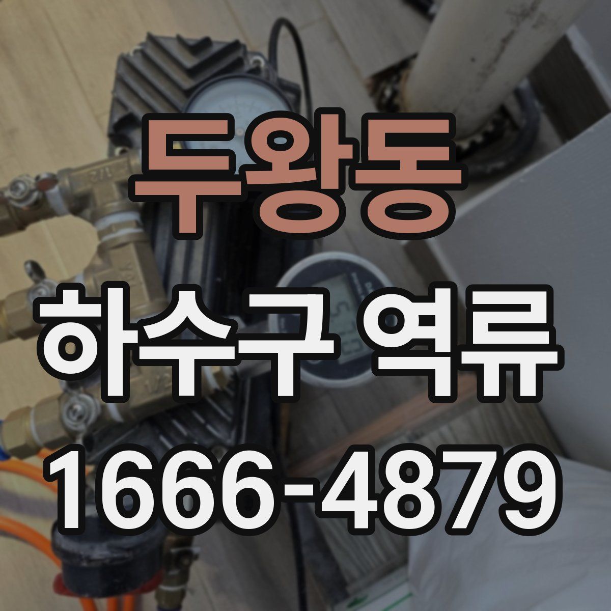 두왕동 하수구 역류
