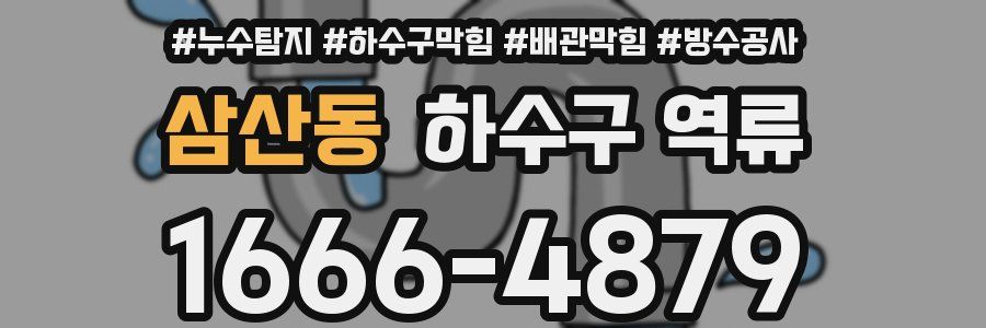 삼산동 하수구 역류