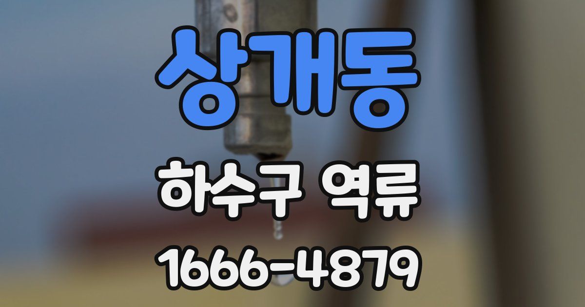 상개동 하수구 역류