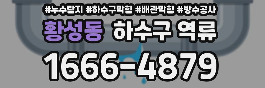 황성동 하수구 역류