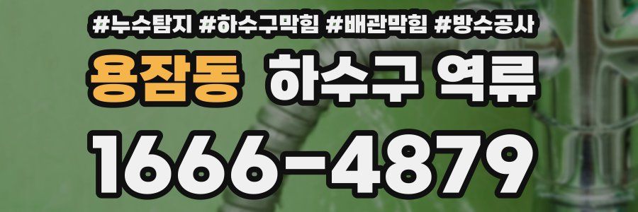용잠동 하수구 역류