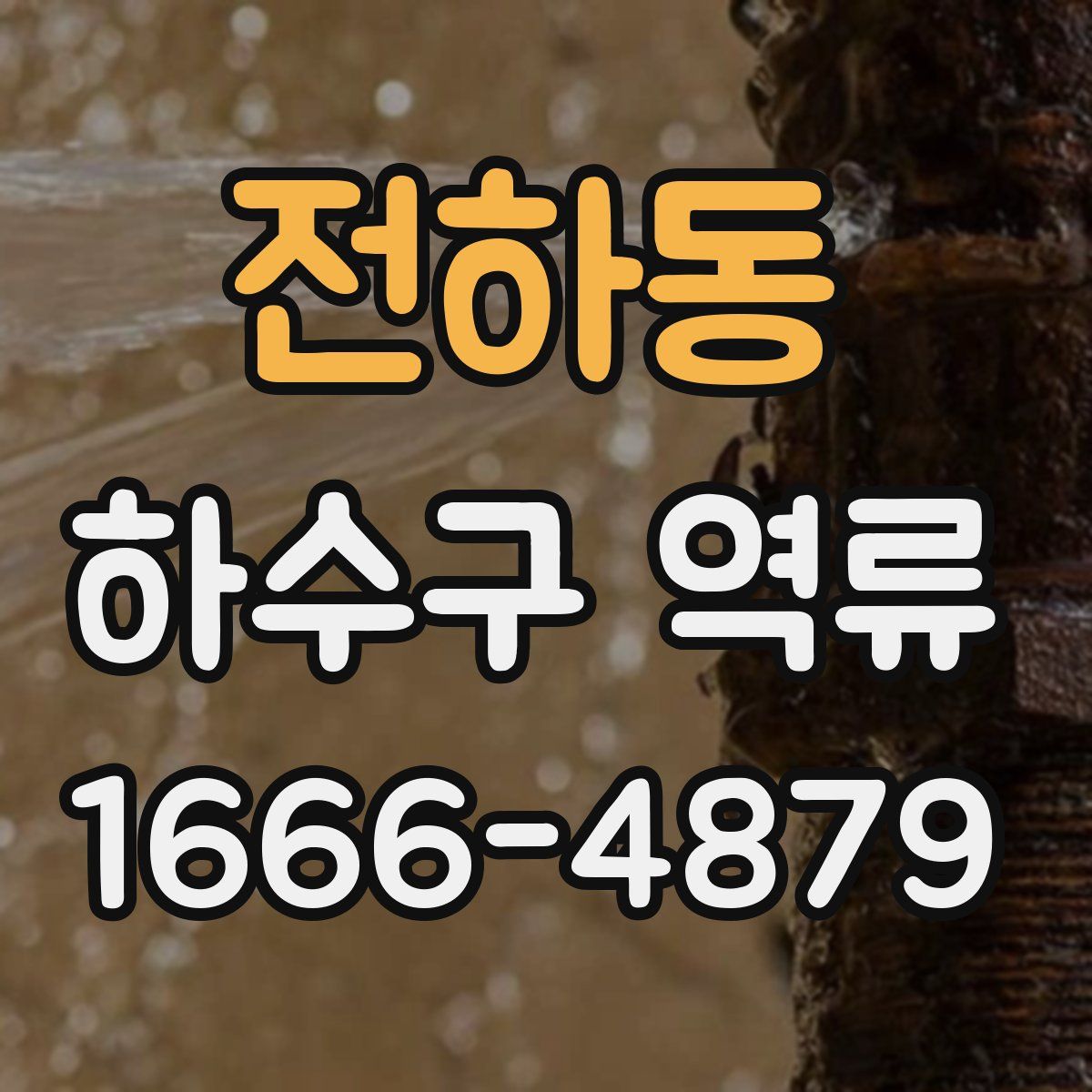 전하동 하수구 역류