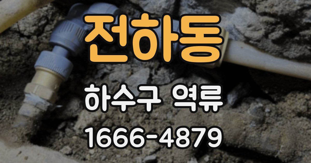 전하동 하수구 역류