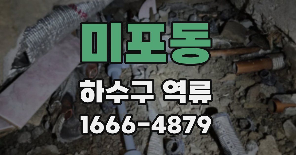 미포동 하수구 역류