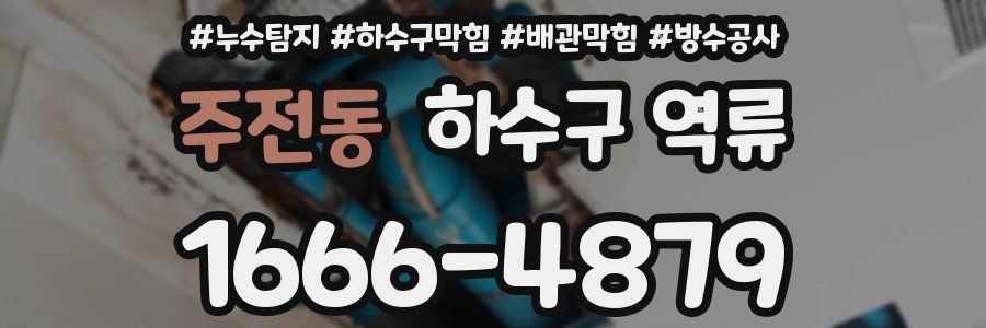 주전동 하수구 역류