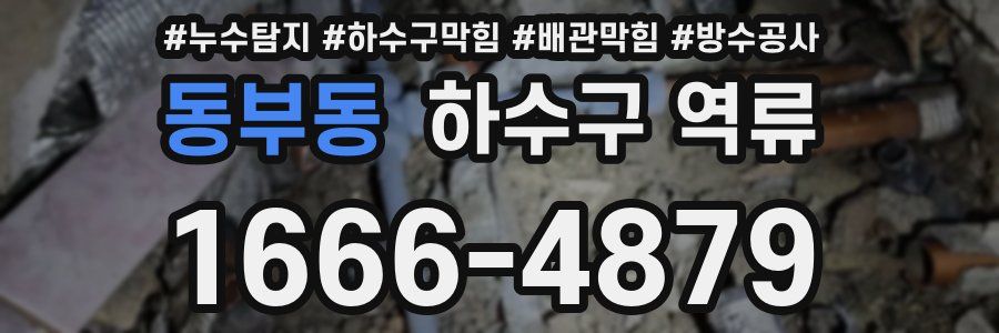 동부동 하수구 역류