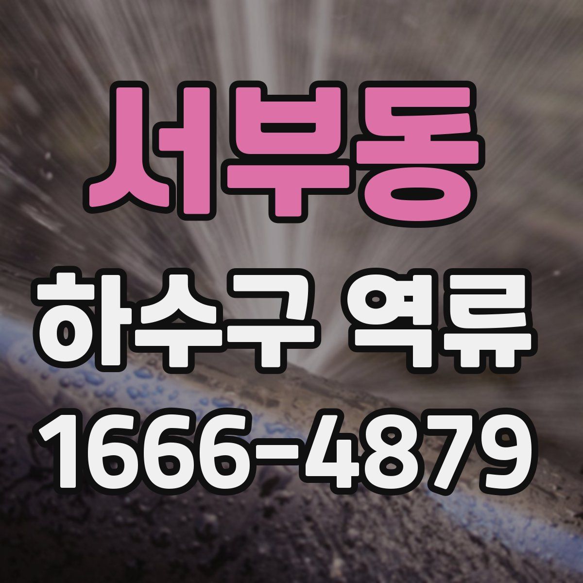 서부동 하수구 역류