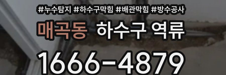 매곡동 하수구 역류