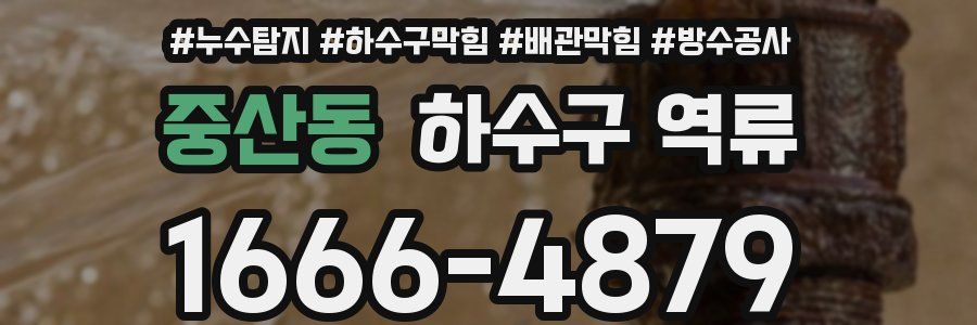 중산동 하수구 역류