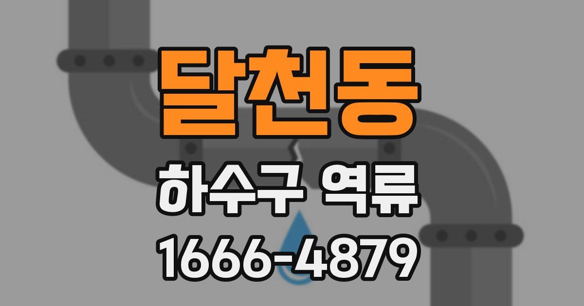 달천동 하수구 역류