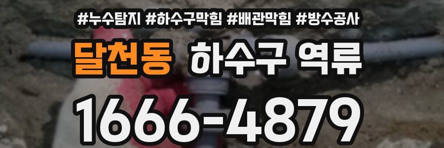 달천동 하수구 역류