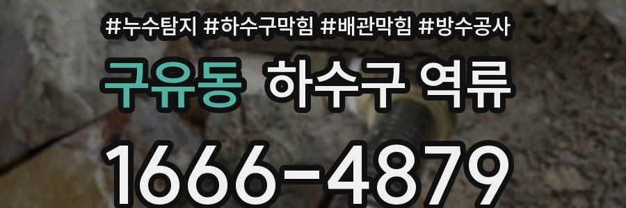 구유동 하수구 역류