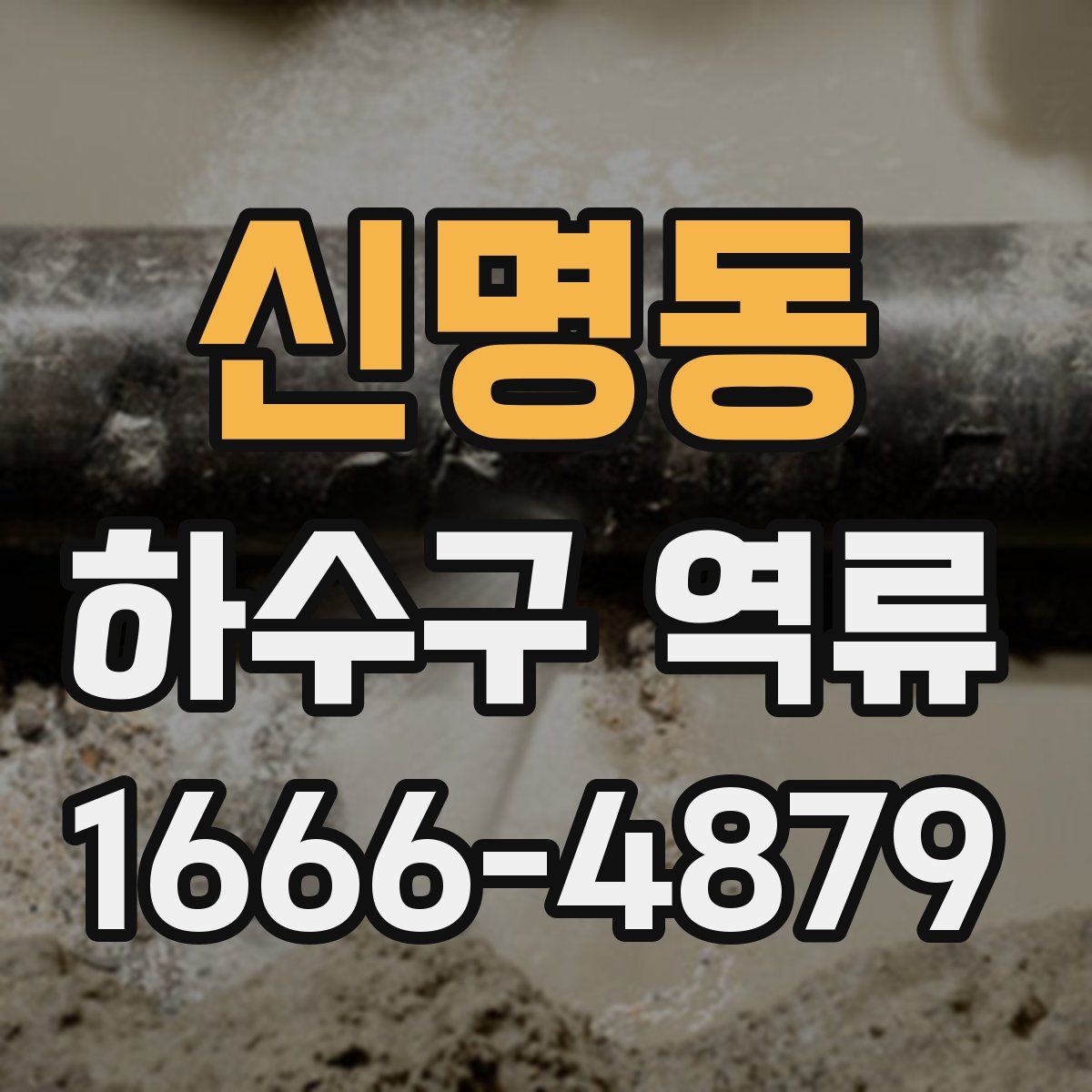 신명동 하수구 역류