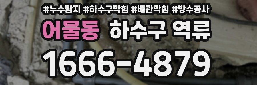 어물동 하수구 역류