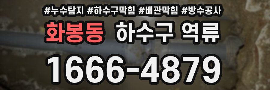 화봉동 하수구 역류