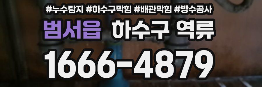 범서읍 하수구 역류