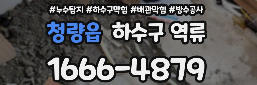 청량읍 하수구 역류