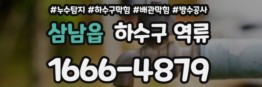 삼남읍 하수구 역류