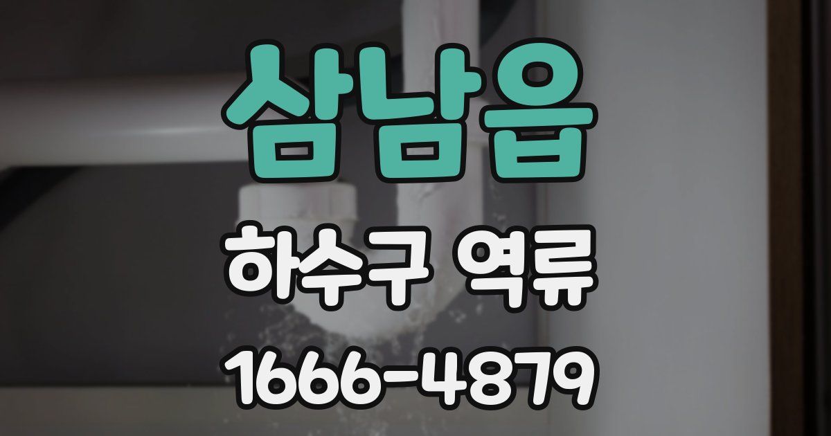 삼남읍 하수구 역류