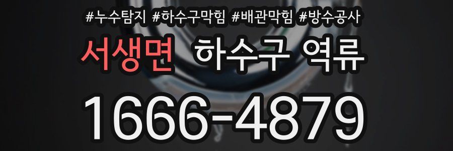 서생면 하수구 역류