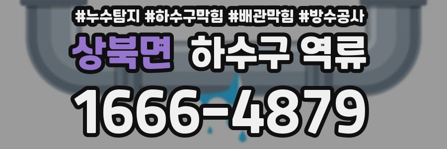 상북면 하수구 역류