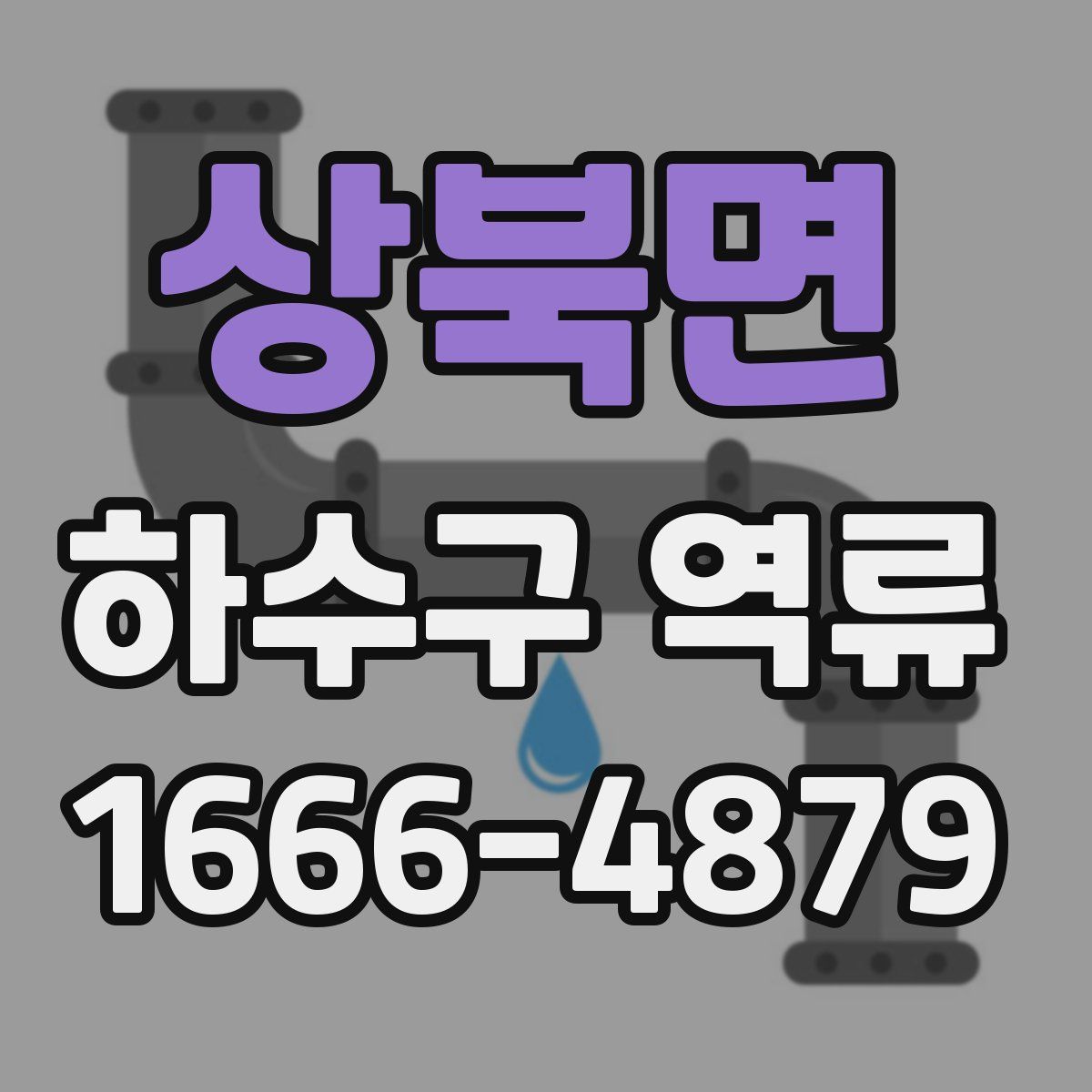 상북면 하수구 역류