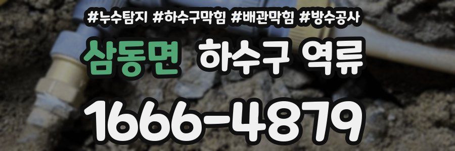 삼동면 하수구 역류