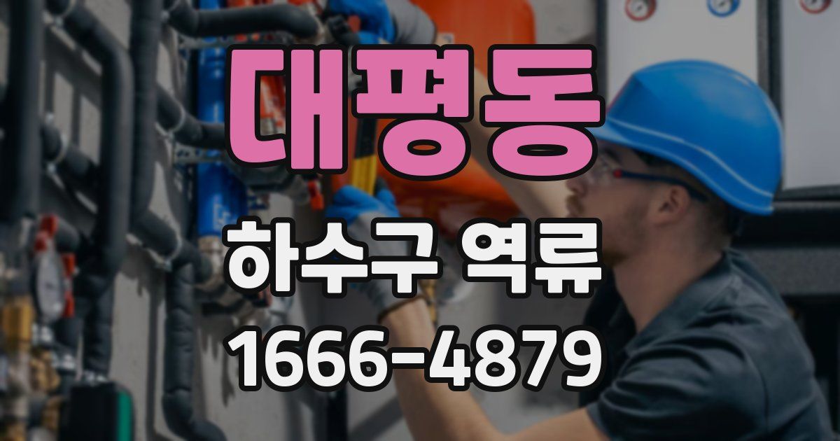대평동 하수구 역류