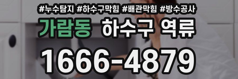 가람동 하수구 역류