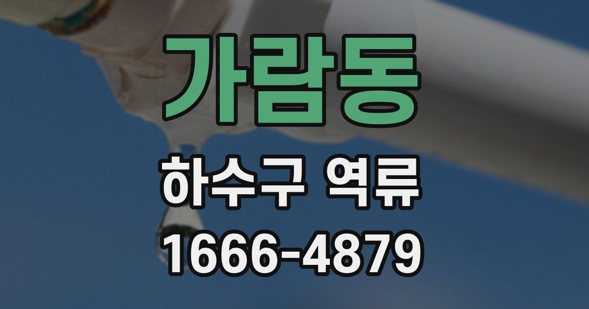 가람동 하수구 역류