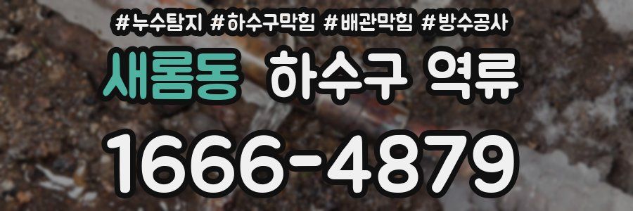 새롬동 하수구 역류