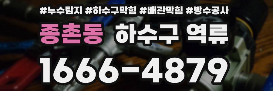 종촌동 하수구 역류