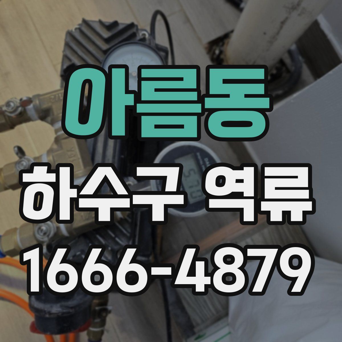 아름동 하수구 역류