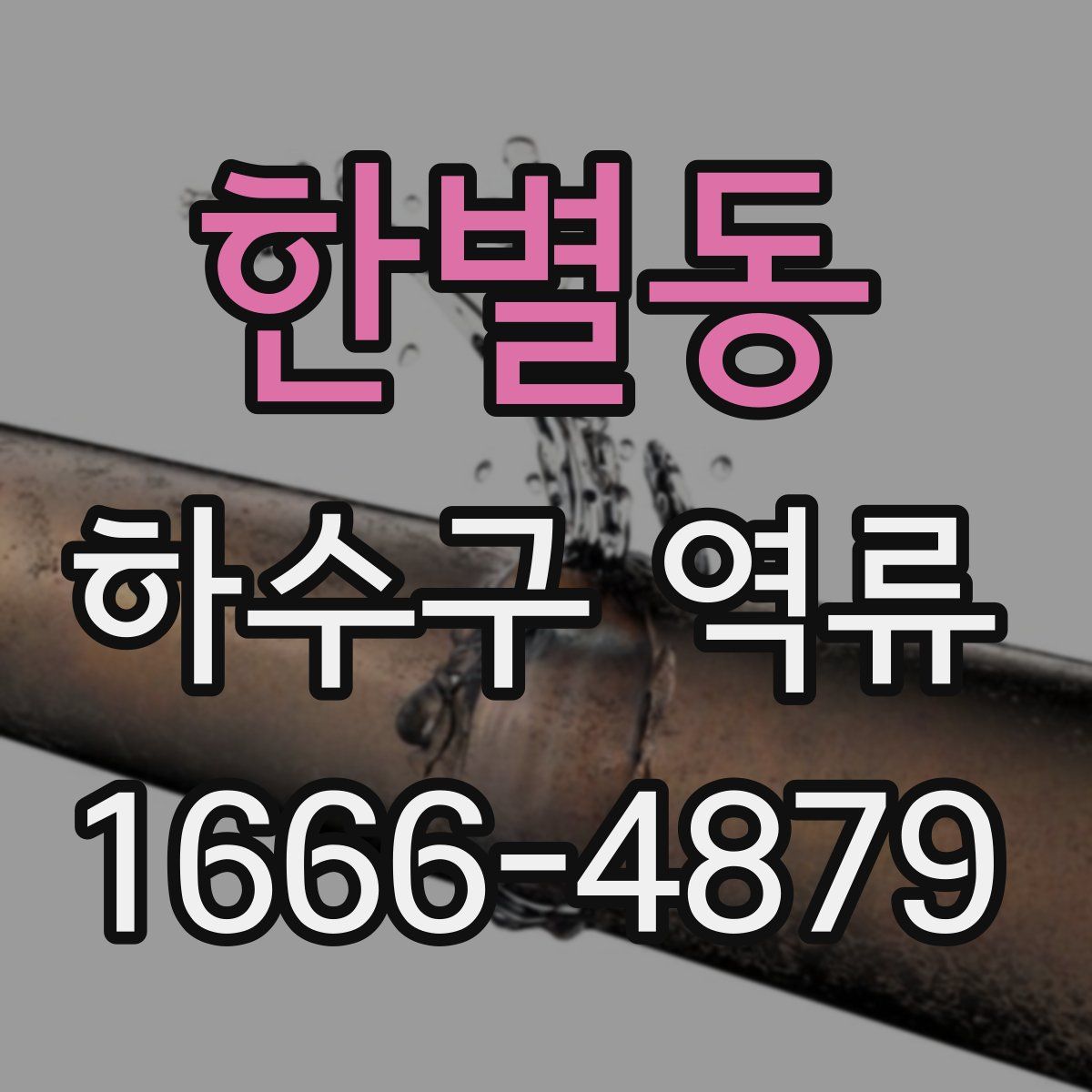 한별동 하수구 역류